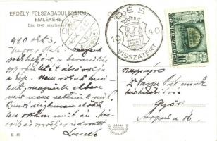 1940 Dés, Dej; bevonulás / entry of the Hungarian troops "1940 Dés visszatért" So. Stpl
