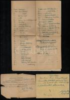 1944-1945 Munkaszolgálatos dokumentumok, leltárpapír, igazolvány, stb., 5 db