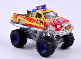 Super Rally rugós játékautó, lend kerekes, műanyag-fém, h:14 cm, m:8,5 cm