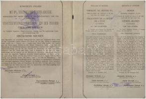 Budapest 1917. "A magyar korona országai 6%-kal kamatozó Járadékkölcsön" államadóssági köt...