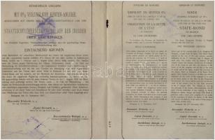Budapest 1917. "A magyar korona országai 6%-kal kamatozó Járadékkölcsön" államadóssági köt...