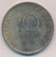 1948. 10Ft Ag "Széchenyi" T:2 patina 
Adamo EM2