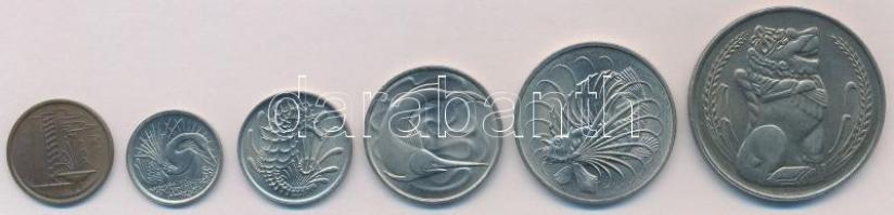 Szingapúr 1971-1974. 1c-1$ (6xklf) T:1-
Singapore 1971-1974. 1 Cent - 1 Dollar (6xdiff) C:AU