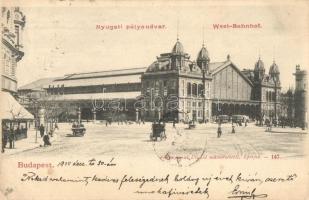 1900 Budapest VI. Nyugati pályaudvar, villamosok (Rb)