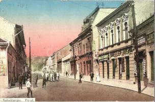 1917 Salgótarján, Fő út, Biheller Jakab és Lőwy üzlete, borbély és fodrász (Rb)