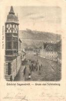 1904 Segesvár, Schässburg, Sighisoara; utcakép. Kiadja W. Nagy / street view (EK)