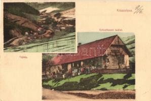 1913 Kisszolyva, Szkotárszke, Skotarska; tájkép, szövetkezeti üzlet épülete / general view, cooperative shop