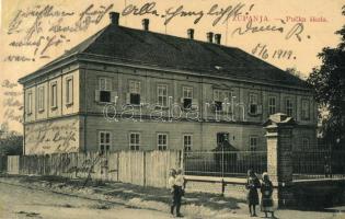 1919 Zsupanya, Zupanja; iskola. W.L. Bp. 3706. / Pucka skola / school (r)