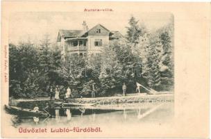 Lublófüred, Lubovnianske kúpele (Ólubló, Stará Lubovna); Aurora villa. Kiadja Szeiffert Endre / villa