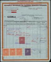 1945 Bp.,Nagybátony-Ujlaki Egyesült Iparművek Részvénytársaság fejléces számlája okmánybélyegekkel