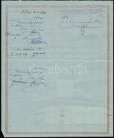 1945 Bp.,Nagybátony-Ujlaki Egyesült Iparművek Részvénytársaság fejléces számlája okmánybélyegekkel