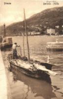 1905 Trieste, Trst; Barcola / Porto / port, fisherman
