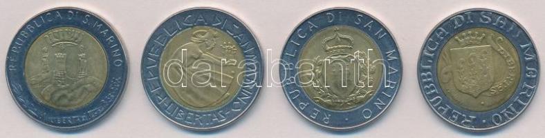 San Marino 1982-1989. 500L (4xklf) forgalmi emlékkiadás T:1-,2
San Marino 1982-1989. 500 Lire (4xdi...