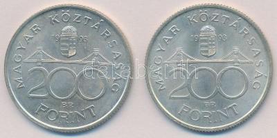1993. 200Ft Ag "MNB" (2x) T:2