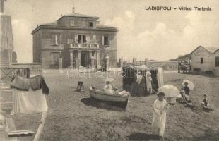 Ladispoli, Villino Torlonia / villa, beach, bathing people, boat