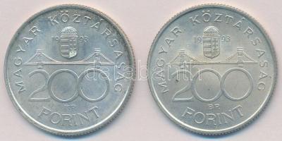 1993. 200Ft Ag "MNB" (2x) T:2