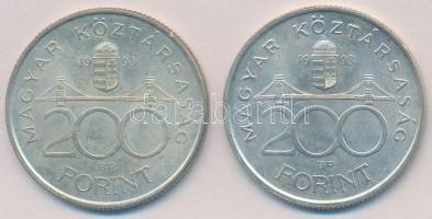 1993. 200Ft Ag "MNB" (2x) T:2