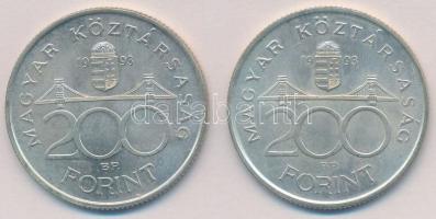 1993. 200Ft Ag "MNB" (2x) T:2