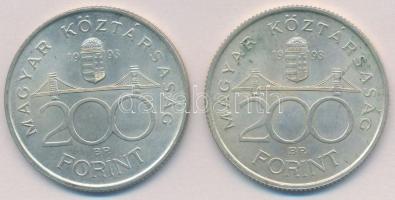 1993. 200Ft Ag "MNB" (2x) T:2