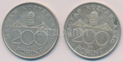 1994. 200Ft Ag "Deák" (2x) T:2