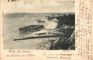 1900 Varna, Meerbäder / beach, bathing houses on the coast of the Black Sea