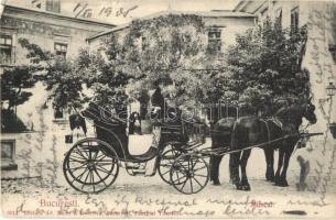 1905 Bucharest, Bukarest, Bucuresti; Muscal / fiacre, horse-drawn carriage. Editura Ad. Maier & D. Stern (EK)