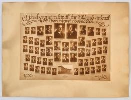 1933 A jászberényi m. kir. állami tanítóképző intézet 1933-ban végzett növendékei, Huszthy Foto, Szolnok, kartonra ragasztva, 21×28 cm