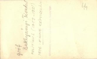 Németújvári gróf Batthyány Tivadar, magyar politikus, Fiume országgyűlési képviselője. Gárdonyi Test...