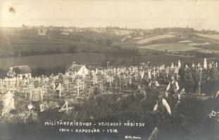 1914-1916 Kaposvár, katonai temető a dombokon / Vojensky hrbitov / Militärfriedhof / military cemetery. Divis photo