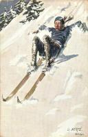 1910 Winter sport, skiing. Serie 574. s: O. Merté (fl)