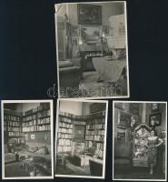 cca 1938-1962 Polgári lakásbelsők, 8 db, 6×9 és 9×12 cm