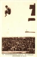 1928 Amsterdam, Olympische Spelen. Schoonspringen (Finale) de Winnaar Desjardins (USA) / 1928 Summer Olympics. Diving final, the winner Desjardins