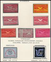 1932-1975 9 db postagalamb olimpiai levélzáró, közte egy tükörnyomat