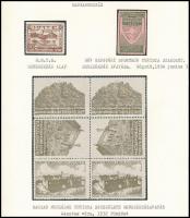 1932-1934 8 db turista levélzáró, benne 1 hatostömb
