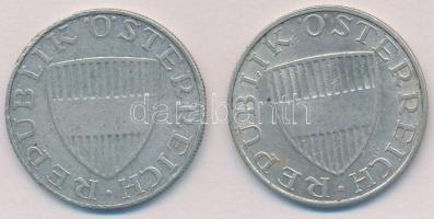 Ausztria 1958. 10Sch Ag + 1972. 10Sch Ag T:2 
Austria 1958. 10 Schilling Ag + 1972. 10 Schilling C:...