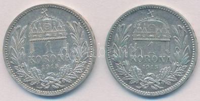 1915KB 1K Ag "Ferenc József" (2x) T:2 
Adamo K5.1