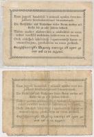 1849. 15kr + 30kr "Kossuth bankó" T:III-