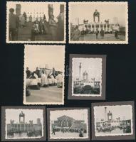 1938 Bp., XXXIV. Eucharisztikus Kongresszus életképei, 7 db fotó, 8×6 és 4×5 cm