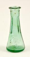 Szőlő motívumos üveg palack, kb 1 dl, hibátlan, m: 10,5 cm