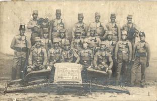 1908-1911 Pozsony, Pressburg, Bratislava; K.u.K. Pionier Batallion No. 1. 4. Kompagnie. Szolgálati idő emlékéül / Soldiers group photo (EK)