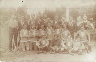 1920 Tata, Tata-Tóváros; Környebányai football csapat Tatán, sport, foci. Willner Jenő photo (EK)