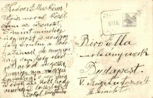 1931 Budapest XVI. Árpádföld, Árpádtelepi HÉV (Helyiérdekű Vasút) állomás, vasútállomás, vonat. phot...