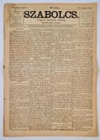 1875 a Szabolcs hetilap 4. évf. 19-26. lapszáma, érdekes írásokkal