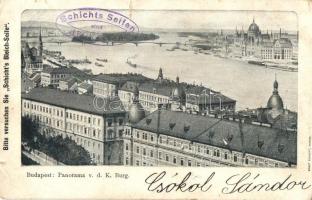 Budapest - 9 db régi városképes lap, panoráma / 9 pre-1945 town-view postcards