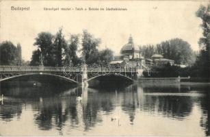 Budapest XIV. Városliget - 4 db régi városképes lap / 4 pre-1945 town-view postcards