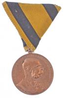 1898. Jubileumi Emlékérem Fegyveres Erő Számára / Signum memoriae (AVSTR) Br kitüntetés nem saját mellszalaggal T:2  Hungary 1898. Commemorative Jubilee Medal for the Armed Forces decoration with not its own ribbon C:XF NMK 249.