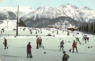 1910 Sports dHiver, Jeu du Curling / winter sport, Curling