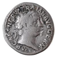 Római Birodalom / Róma / Traianus 102. Denár Ag (2,95g) T:2- Roman Empire / Rome / Trajan 102. Denarius Ag IMP CAES NERVA TRAIAN AVG GERM / P M TR P COS IIII P P (2,95g) C:VF RIC II 60.