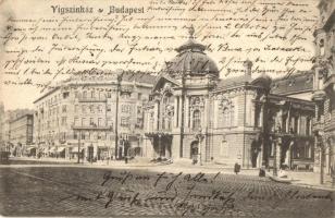 Budapest - 3 db régi városképes lap, színházak: Vígszínház, Népszínház, Népopera / 3 pre-1945 town-v...