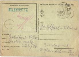 1942 2 db levél Goldfarb Tibor zsidó KMSZ-től (közérdekű munkaszolgálatos) a 222/76 és 78. munkatáborból anyjának és feleségének / 2 WWII Letters from a Jewish labor serviceman to his mother and wife from the labor camp. Judaica